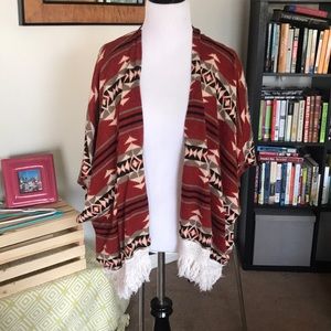 Light poncho style cardigan